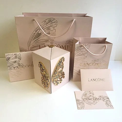Lancôme · Sac et coffret papillon — réalisation Maq’Exe